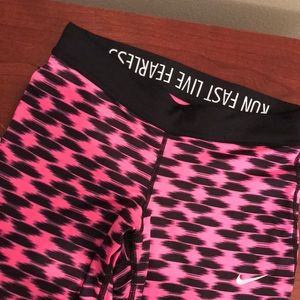 NIKE Dri-Fit pink & black Running Tights